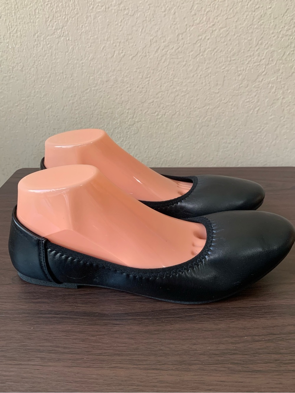 Office Chic French Girl Black Round Toe Ballet Flats Size 11 NWOT